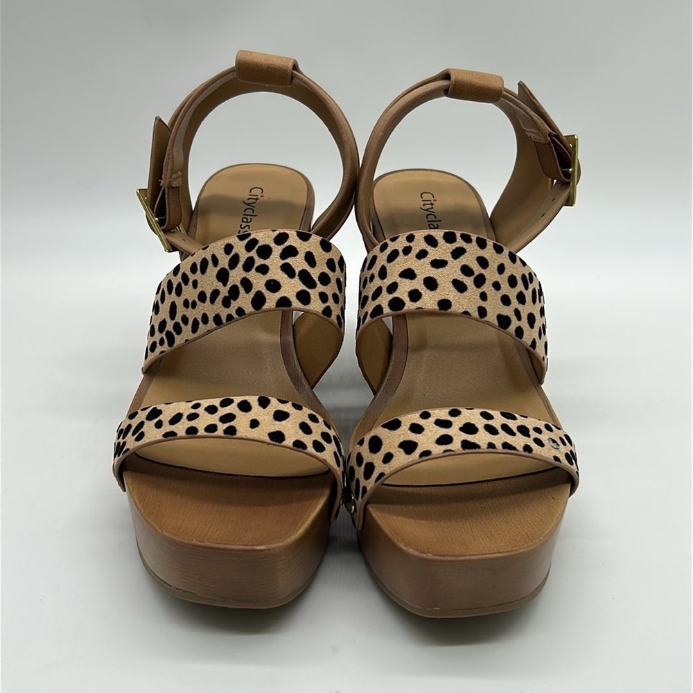 Cityclassified Leopard Print Platform Wedge Sandals Size 6.5 NWT Phonic-S NWT - Picture 3 of 9